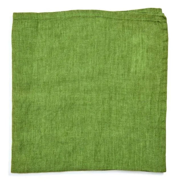 Contemporary Deborah Rhodes Washed Linen Napkins, Grass, Set of 4 For Sale - Image 3 of 3
