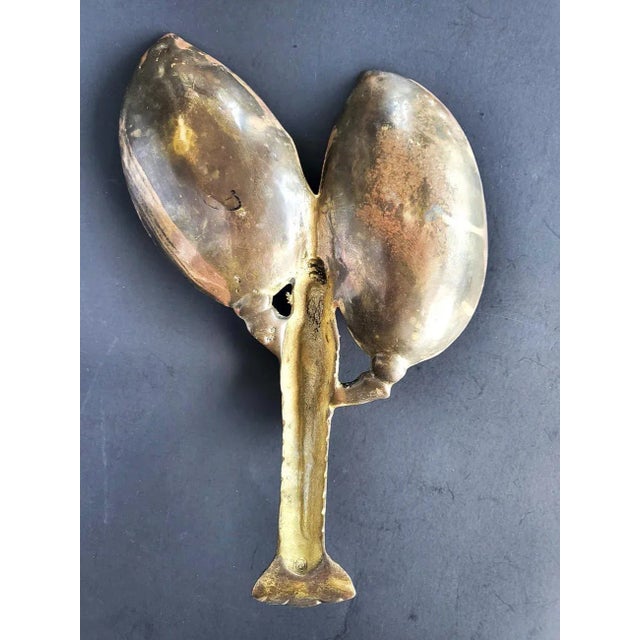 Vintage Large Bronze Lobster Dish Sculpture For Sale - Image 10 of 11