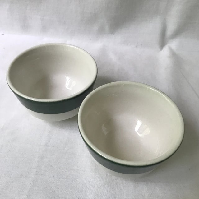 Homer Laughlin Green Band Bowls - A Pair For Sale - Image 4 of 6