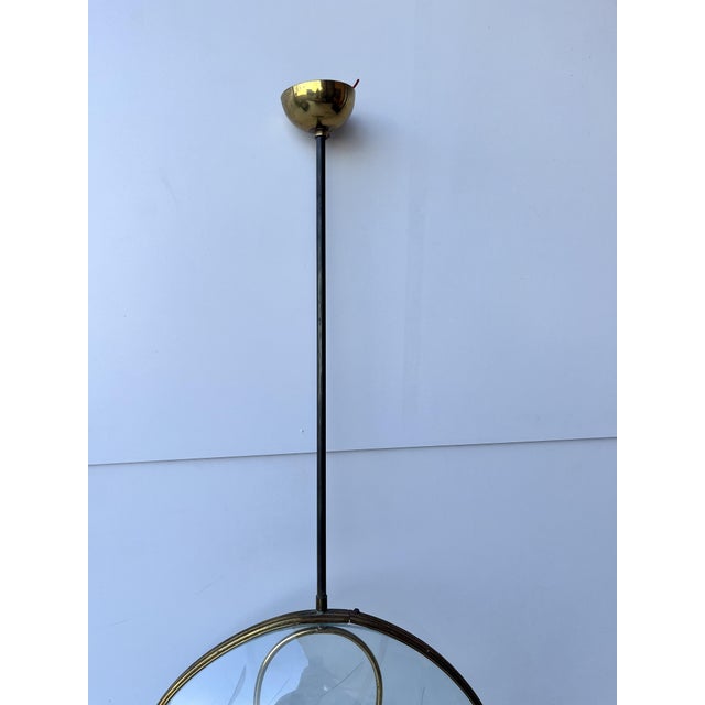 Mid-Century Modern Pendant in the style of Pietro Chiesa, 1950s, in Very Good conditions. Designed 1950 to 1959 Up to 250V...
