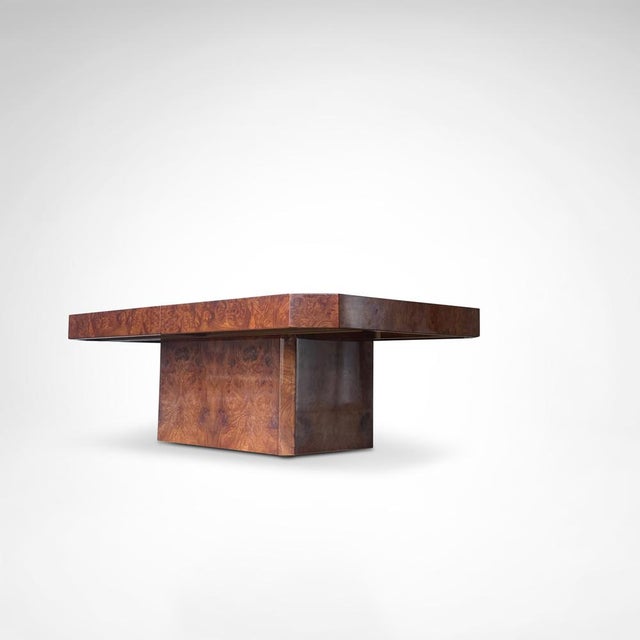 Burl Wood Coffee Table with Bar from Maison Lancel, France, 1980s For Sale - Image 9 of 13