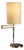 Vintage Table Lamp in Metal and Fabric, Italy, 1980s For Sale