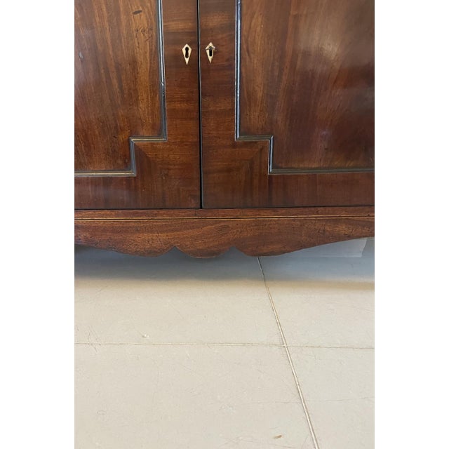 Antique George III Figured Mahogany Double Secretaire Desk, 1800 For Sale - Image 14 of 18