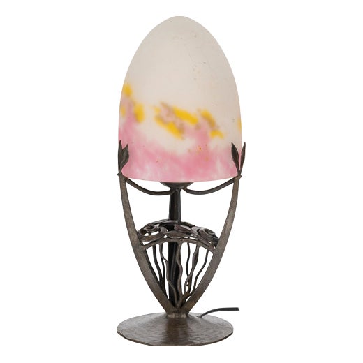 Art Deco Table Lamp from Muller Frères Luneville, 1925 For Sale