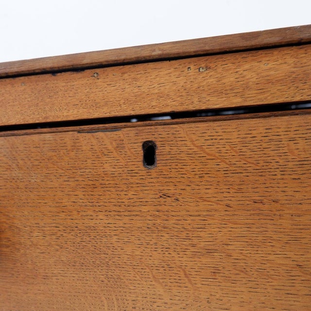 Brown Vintage Rustic Chest of Drawers with Two Drawers and Carved Legs, 1930s For Sale - Image 8 of 17