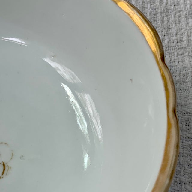Antique Russian Gardner Porcelain Bowl, Cobalt Blue Floral, Gilt, Moscow, 7", C. 1880 For Sale - Image 14 of 17