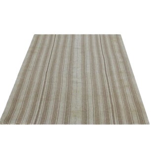 Handwoven Flatweave Handwoven Scandinavian Style Persian Kilim Rug - 5′10″ × 7'10" For Sale