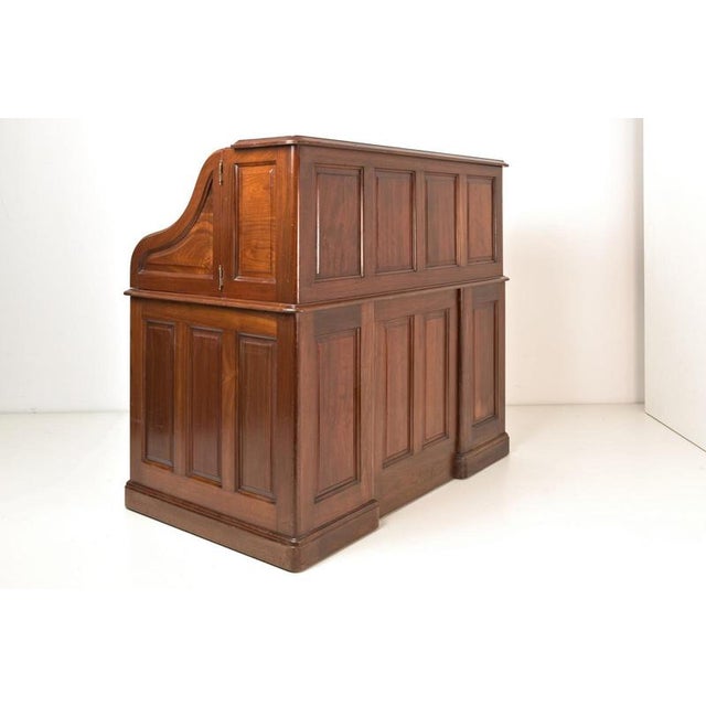 Wood Roll Top Desk, USA, 1910s For Sale - Image 7 of 18