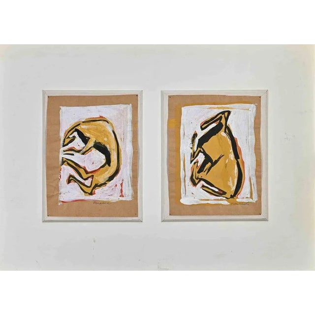 Abstract Composition is a tempera and watercolor attributed to José Ortega oand realized in the 1970s. The artwork is...