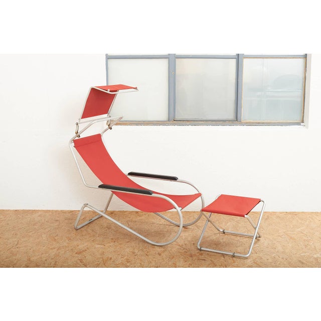 Set of Lido–Liege Chair and Ottoman from Battista and Gino Giudici, 1935 For Sale - Image 14 of 15