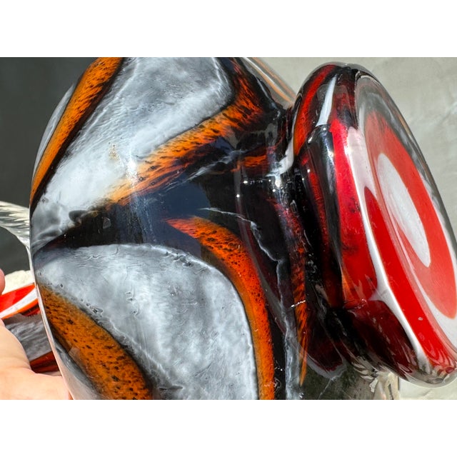 Red Large Murano Opaline Glass Pitcher Vase by Vetreria Barbieri, Italy, 1970s For Sale - Image 8 of 18