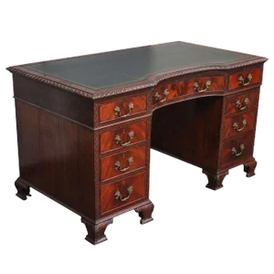Chippendale Style Two-Pedestal Desk
