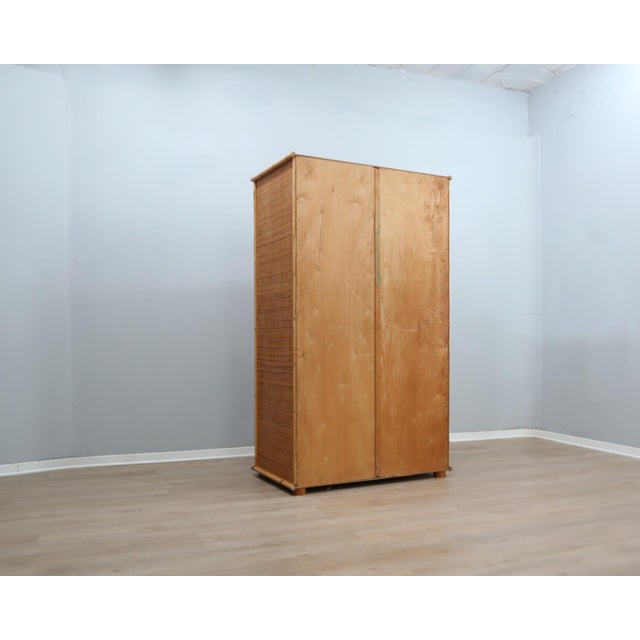 1970s Vintage Bamboo & Rattan Freestanding Wardrobe from Dal Vera, 1970s For Sale - Image 5 of 18