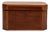 19th Century English Mahogany Tea Caddy With Satinwood Inlay and Intact Interior Compartments For Sale