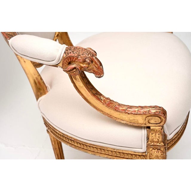 Antique Gilt Wood Salon Chair by S.J Waring, 1880 For Sale - Image 6 of 11