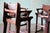 A stunning set of 4 barstools after Sergio Rodrigues and Angel Pazmino. Beautiful solid rosewood frames with interesting...