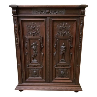 Antique Neo-Gothic Wardrobe For Sale