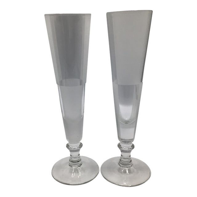 Nautica Frost Block Champagne Flutes-Set of 2 For Sale
