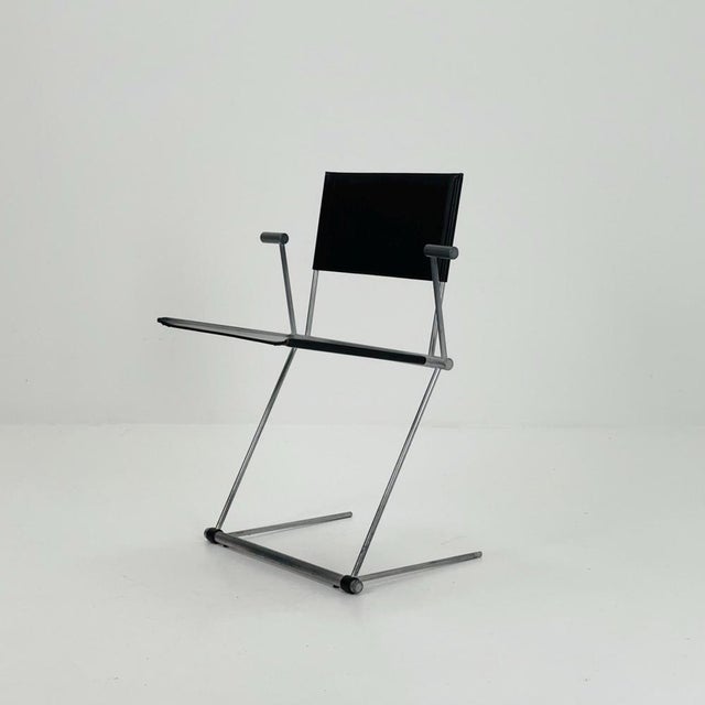 Contemporary Mid-Century Modern Ballerina Black Dining Chair by Herbert Ohl for Matteo Grassi, Italy, 1980s For Sale - Image 3 of 11
