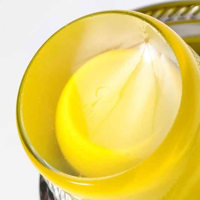 1970s Yellow Glass Vase from Peill & Putzler, 1970s For Sale - Image 5 of 8