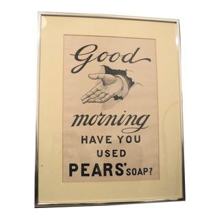 Antique Pears Soap Advertising Picture For Sale