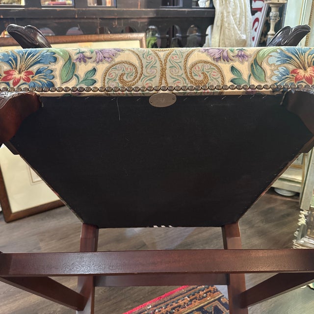 Pair of Vintage Chippendale-Style Eagle-Head Arm Chairs For Sale - Image 10 of 12