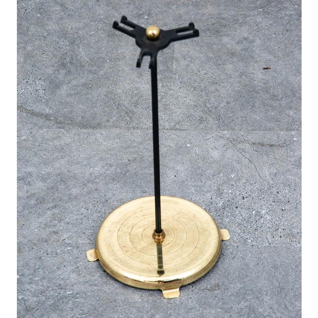 Mid Century Modern Fireplace Tools Wood Brass Brass Pilgrim Seymour Nelson MCM For Sale - Image 9 of 11