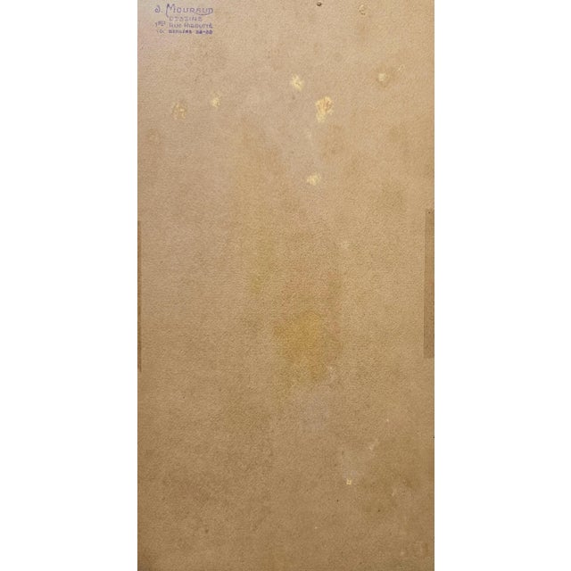 1920s C1925 French Original Art Deco Fashion Drawing, Gouache, Documentation For Sale - Image 5 of 5