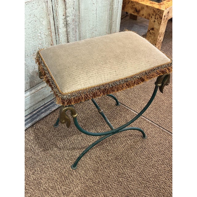 Swan Stool in the style of Maison Jansen, 1950s, in Good conditions. Designed 1950 to 1959