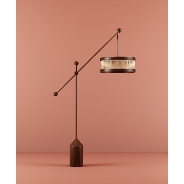 Wood Hamilton Floor Lamp by Wood Tailors Club For Sale - Image 7 of 12