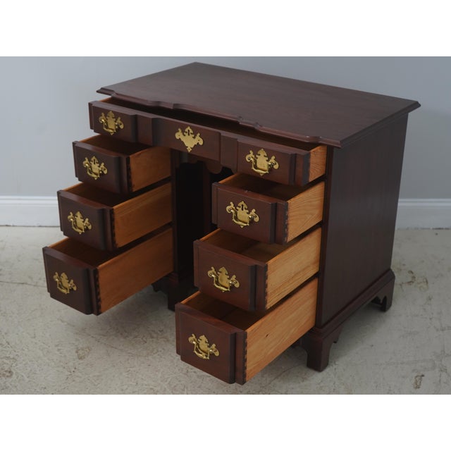 Chippendale 1970s Bartley Collection Blockfront Kneehole Chest, Attributed For Sale - Image 3 of 18