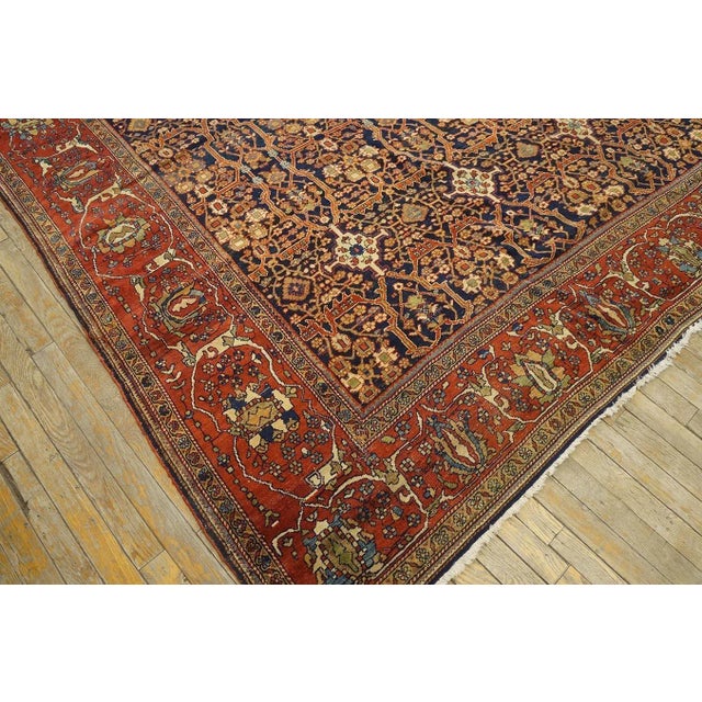 Late 19th Century Persian Sarouk Farahan Carpet ( 8' 4" x 9' 4" - 254 x 384 ) For Sale - Image 10 of 12