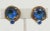 1960s Blue-Green Rhinestone Clip Earrings - 2 Pieces For Sale In Philadelphia - Image 6 of 8