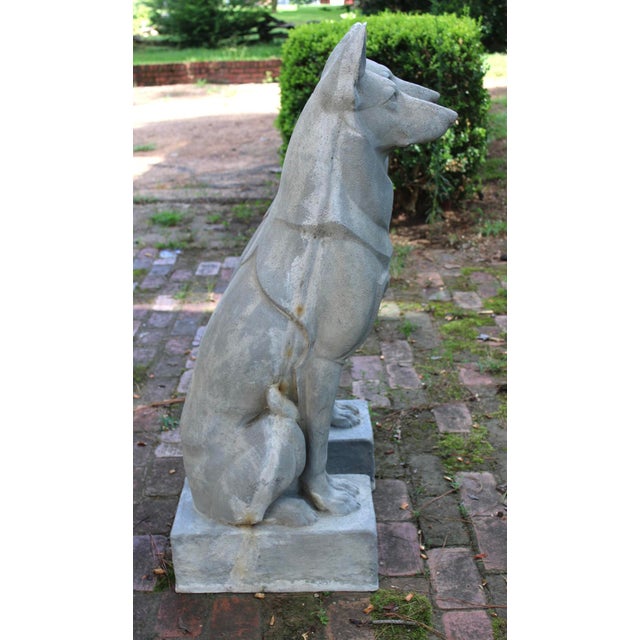Large Pair of Pharaoh/Ibizan Hound Garden Statues by Pennoyer Newman For Sale - Image 9 of 16
