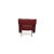 Red Set of Formenti Wave Leather Armchairs in Red with Stool For Sale - Image 8 of 11