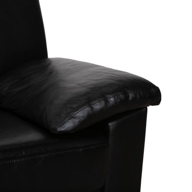 Florence Corner Sofa in Black Leather by Ewald Schillig For Sale - Image 4 of 15