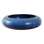 Mid-Century Round Table Planter Bowl of Ceramic in Blue Glaze For Sale
