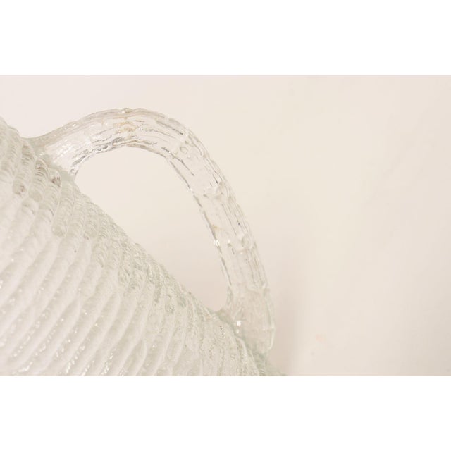 Transparent Petite Mid-Century American Modern Soreno Bark Glass Pitcher by Anchor Hocking For Sale - Image 8 of 9