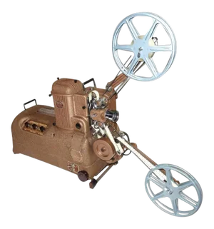 1940s Display Cinema Projector Sculpture and Movie Artifact
