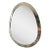 Contemporary Handcrafted Moroccan Egg Shape Gold Brass Mirror For Sale