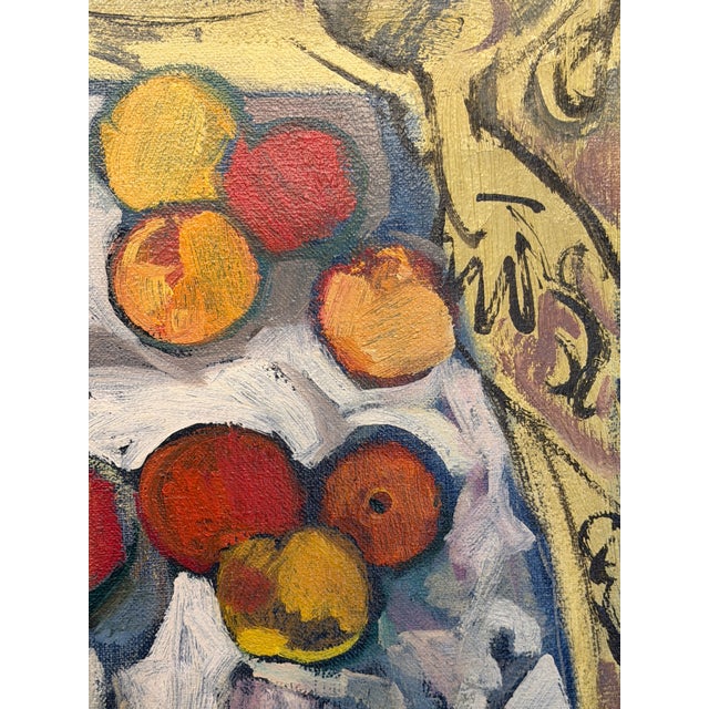 De Michelis, Still Life with Apples, 20th Century, Oil on Canvas, Framed For Sale - Image 4 of 7
