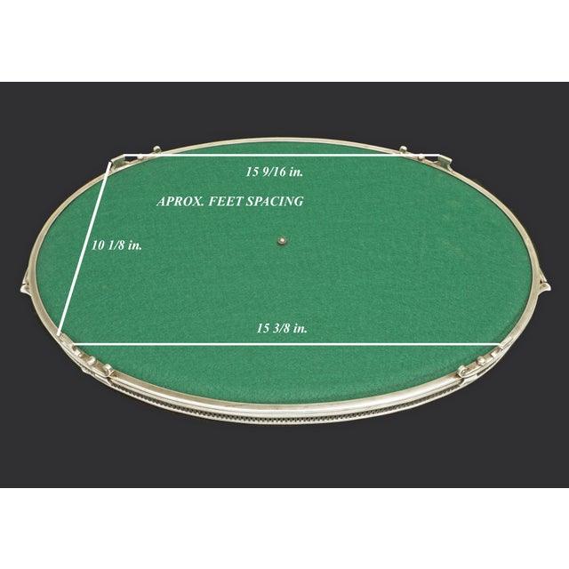Edwardian Mahogany Oval Tray Silverplate Wood Tray Maple & Co London For Sale - Image 10 of 10