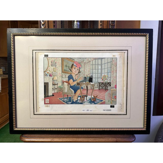 1980s "Advice From Ms. Money" Original Illustration Drawing for Money Magazine by Robert Schulenberg, Framed For Sale - Image 5 of 8