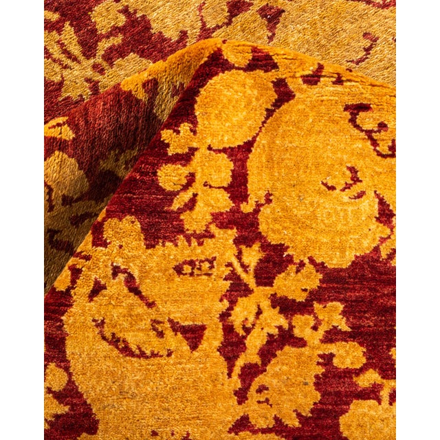 Textile Mogul, One-of-a-Kind Hand-Knotted Area Rug - Red, 4' 2" x 6' 0" For Sale - Image 7 of 8