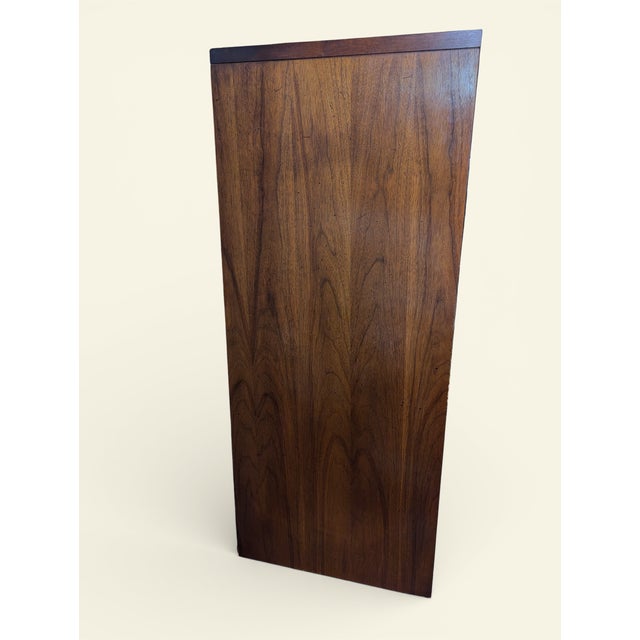 Lane Brutalist Highboy Dresser / Tall Chest — Walnut — C. 1973 For Sale - Image 10 of 17