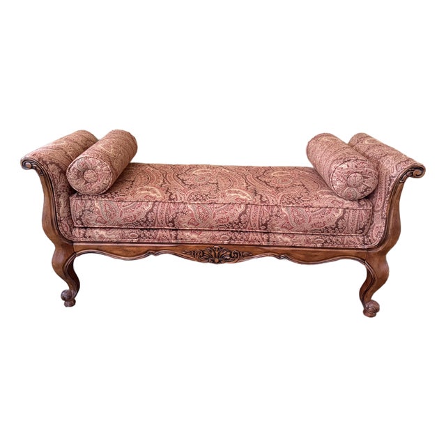 Ethan Allen Belfiore Bench — Showroom Fabric, Excellent Condition For Sale