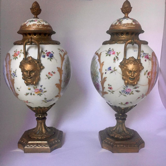 Manufacture de Sevres French Style Porcelain Perfume Burners - a Set For Sale - Image 4 of 12