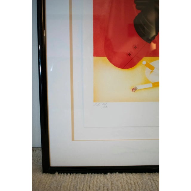 1984 "Susan" Art Deco Figurative Artist's Proof Numbered 15/30 by Shimon Okshteyn, Framed For Sale - Image 9 of 12