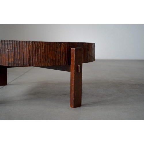Brown Large Tree Slab Coffee Table, 1960s For Sale - Image 8 of 11