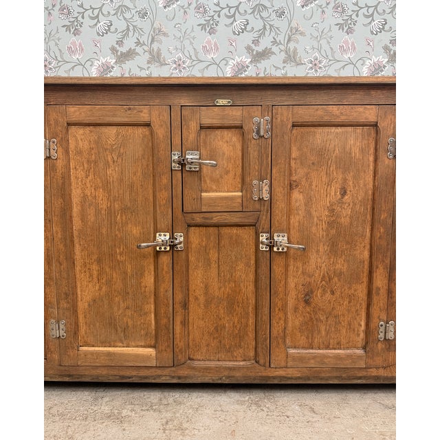 Oak Sideboard with Icebox, 1900s For Sale - Image 6 of 18